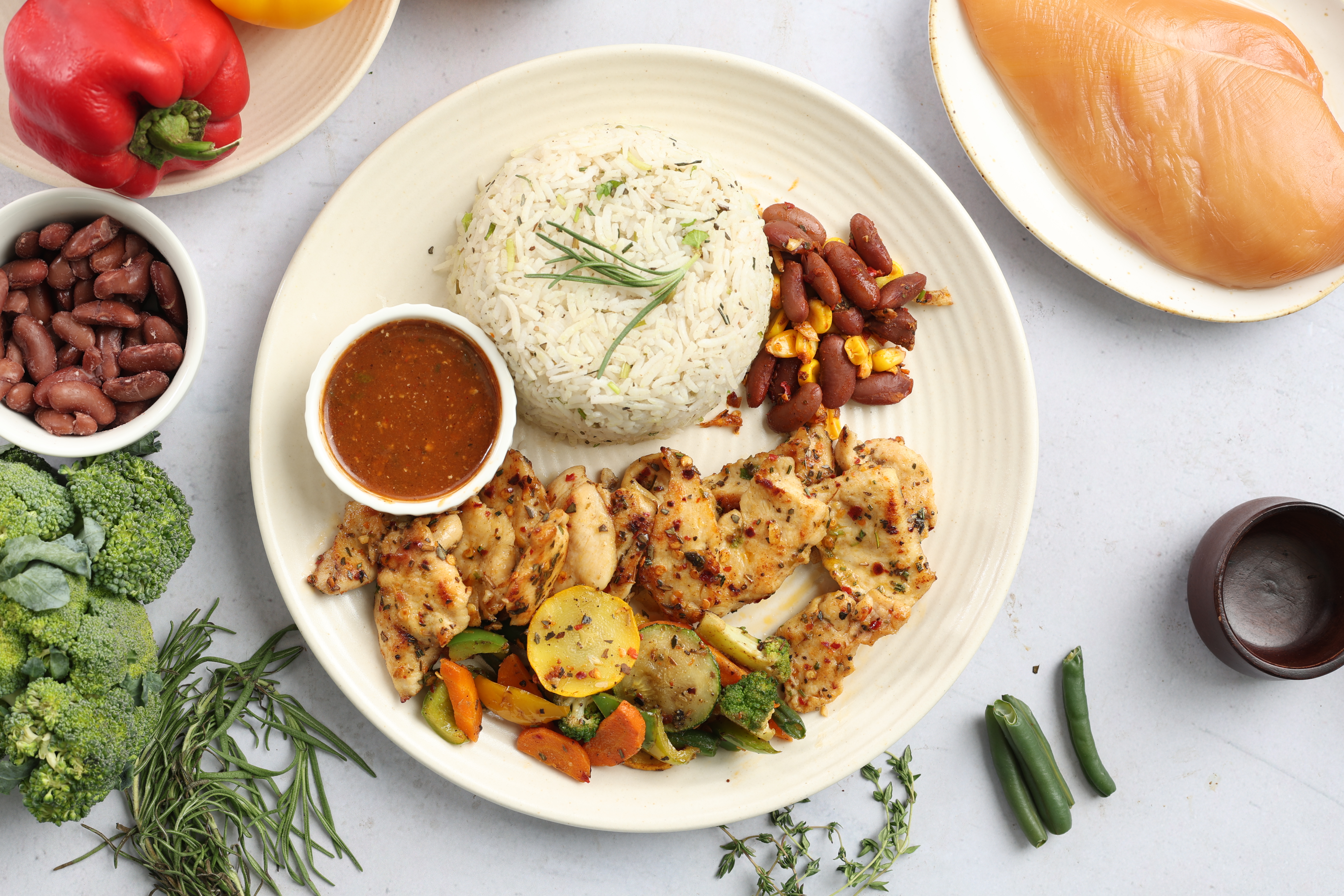 rosemary chicken bowl